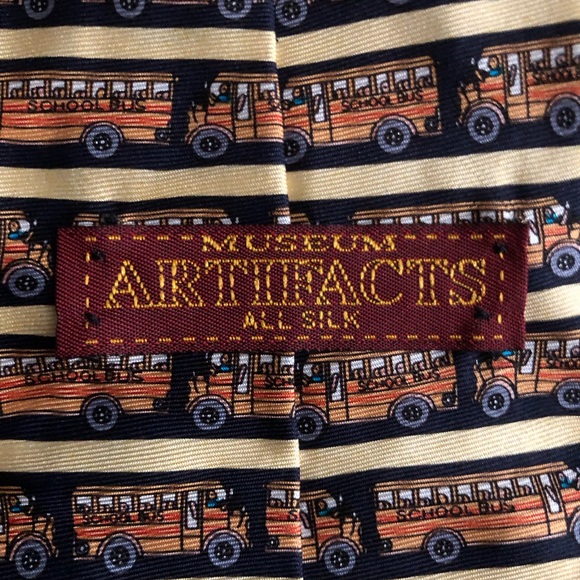 Playful School Bus Patterned Silk Tie perfect for an educator 👨🏫 - Picture 2 of 3